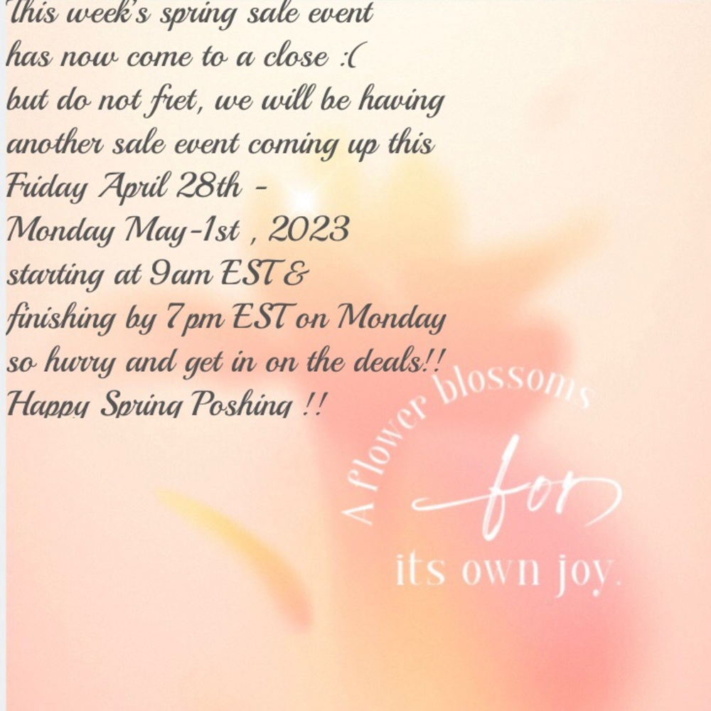 Spring Sale Weekend event!!!